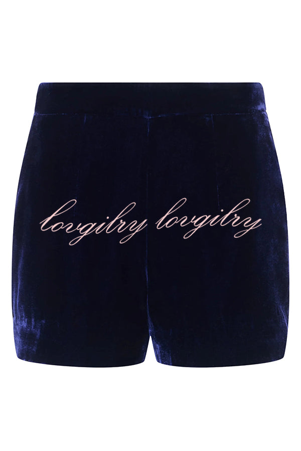 Bold Modern Velvet Contrast Satin Lapel Blazer and High Rise Pocket Shorts Set