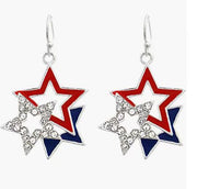 Independence Day American Flag Soft Metal Earrings