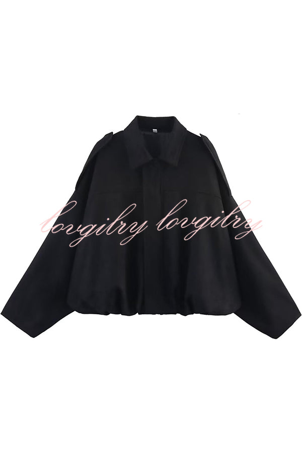 Fashion Lapel Long-sleeved Casual Bomber Jacket