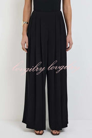 Show Exquisiteness High Rise Pleated Wide Leg Pants