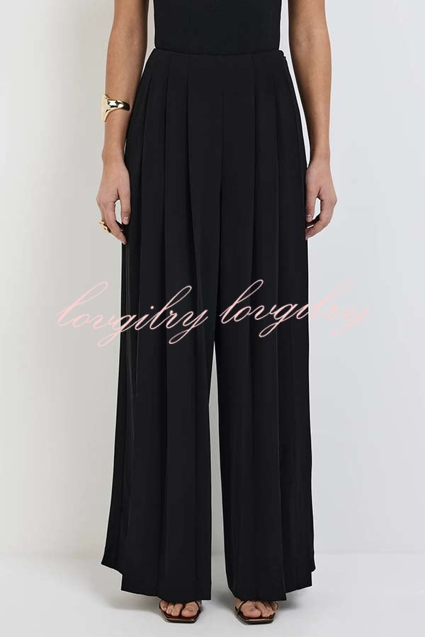 Show Exquisiteness High Rise Pleated Wide Leg Pants
