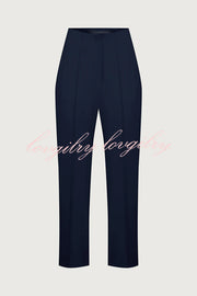 Exquisite and Fashionable High Waist Pocketed Straight Leg Pencil Pants