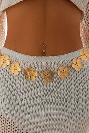 Sexy Imitation Pearl Flower Shaped Waist Chain