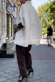 Fashion Sports Stripe Print and Ribbed Embroidered Long Sleeve Zipper Stand Nack Pocket Plush Coat