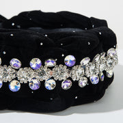 Light Luxury Starry Velvet Braided Diamond Headband