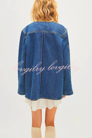 Fashionable Retro Casual Loose Denim Jacket