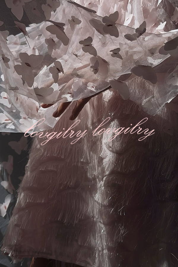 Stylish Backless Bow Elegant Butterfly Loose Mini Dress