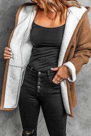 Cozy Sunday Charm Fleece Suede Hooded Coat