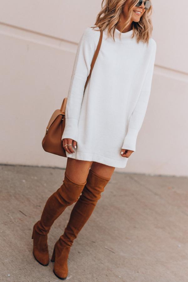 Come My Way Sweater Casual Dress