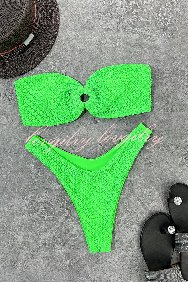 Interesting Ring Cutout Bandeau Bikini