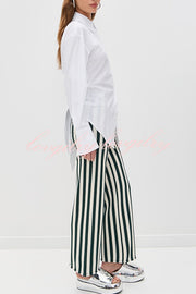 Fall for That Button Long Sleeve Open Back Tie Detail Blouse