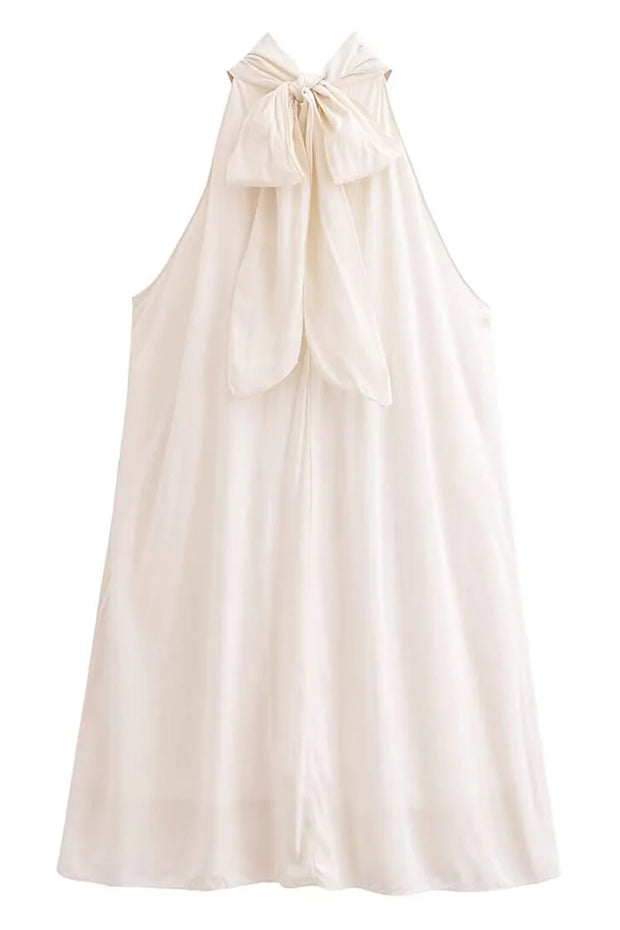 Oh So Sweet Chiffon High Neck Ruffle A-line Dress