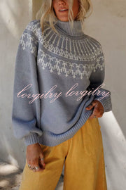 Christmas Thickened Turtleneck Long Sleeve Knitted Sweater