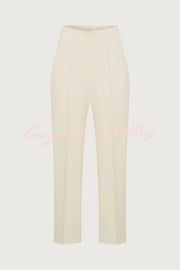 Exquisite and Fashionable High Waist Pocketed Straight Leg Pencil Pants