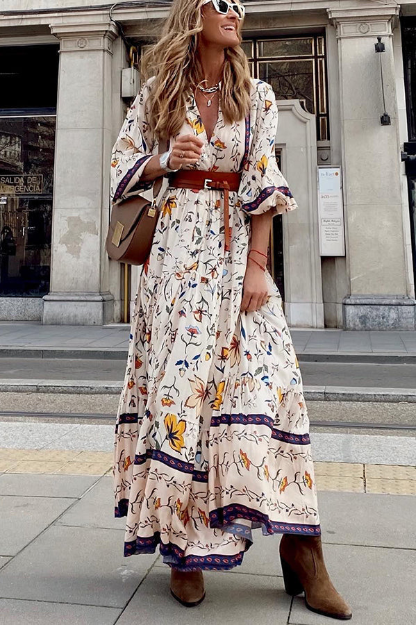 Izzy English Garden Boho Maxi Dress