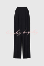 Show Exquisiteness High Rise Pleated Wide Leg Pants