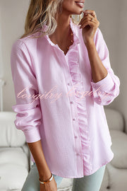 Temperament Commuter Buttoned Long Sleeve Shirt