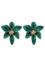 Vintage Colorful Enamel Flower Stud Earrings