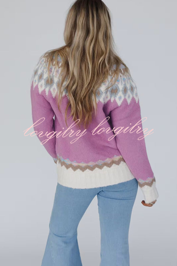 Christmas Thickened Round Neck Long Sleeve Knitted Sweater