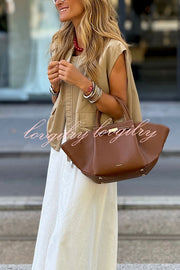 Fashionable Loose Sleeveless Pocket Casual Vest