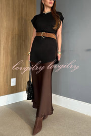 Solid Color Loose Sleeveless Casual Knitted Vest
