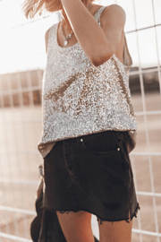 Through The Night Sequin Tank