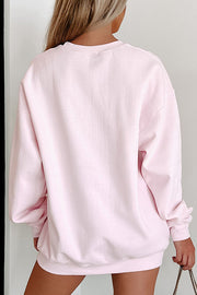 Christmas Sequined Bow Crew Neck Long-sleeved Loose Sweatshirt