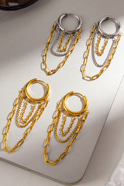 Stylish Titanium Steel Tassel Chain Earrings