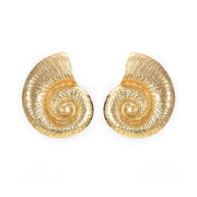 Fake Beach Style Conch Alloy Stud Earrings