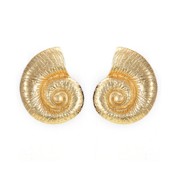 Fake Beach Style Conch Alloy Stud Earrings