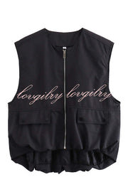 Fashionable Loose Sleeveless Pocket Casual Vest