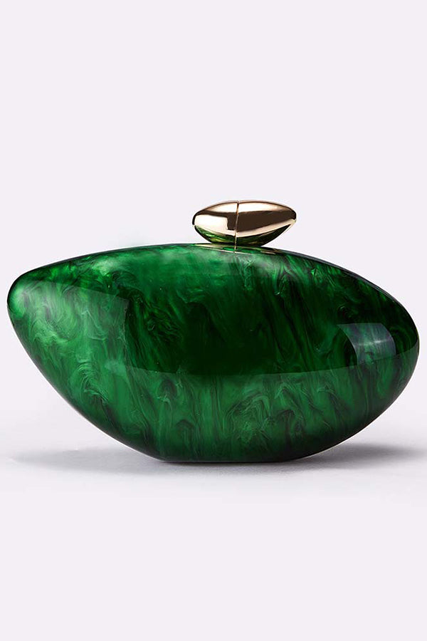 Minimalist Acrylic Bullet-Shaped Handbag