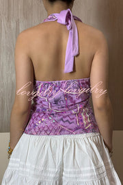 Fashion Sequined Casual V-neck Backless Slim Vest