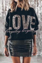 Lots of Love for You Sequin Loose Pullover Top