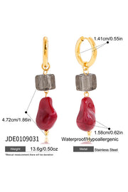 Stylish and Exquisite Titanium Steel Resin Earrings