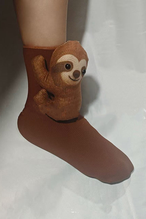 New Plush Knitted Animal Floor Socks