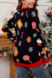 Christmas Tree Pattern Casual Loose Crewneck Long Sleeve Sweater