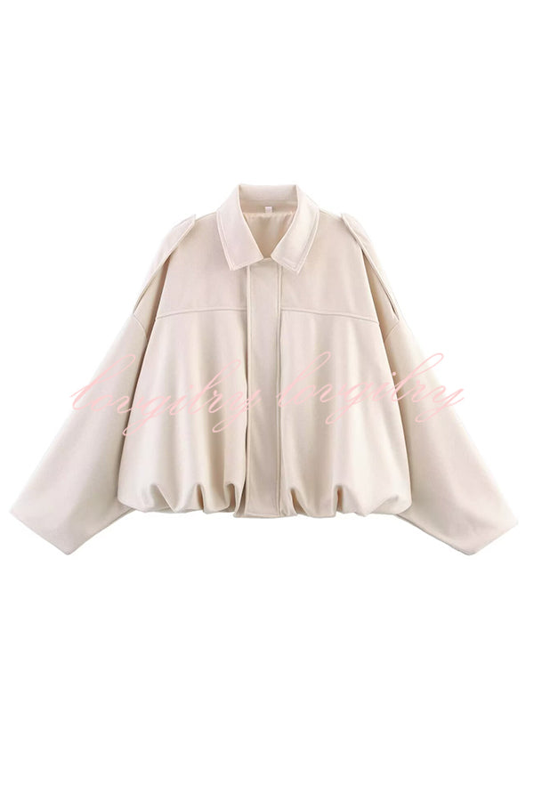 Fashion Lapel Long-sleeved Casual Bomber Jacket