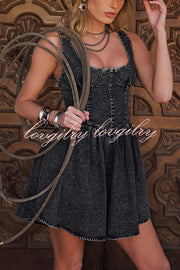 Fashion Slim-fit Stretch-strap Denim Mini Dress