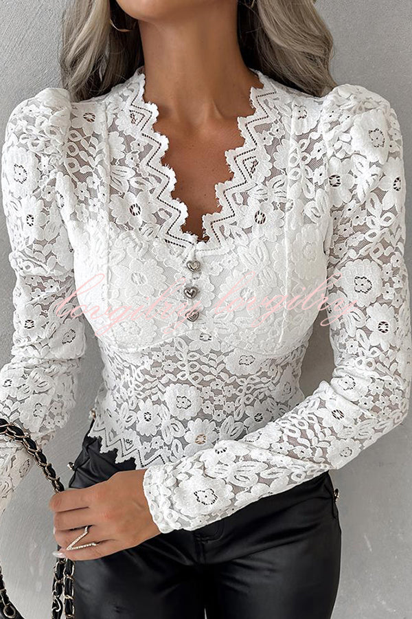 Solid Color Lace Sexy V-neck Bottoming Slim Fit Top