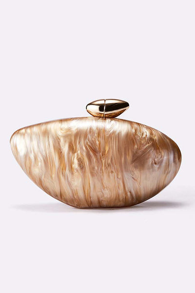 Minimalist Acrylic Bullet-Shaped Handbag