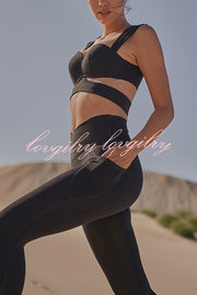 V Waist Pocketed Utility Yoga Legging