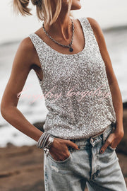 Through The Night Sequin Tank