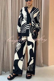 Delightful Chic Elastic Waist Pocketed Wide Leg Drape Pants