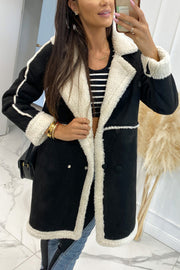 Fashionable Lamb Wool Patchwork Casual Jacket