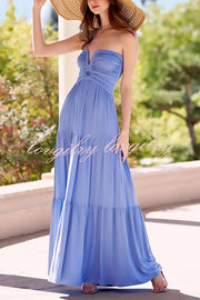 Sexy Sleeveless Off-shoulder Braided Elegant Maxi Dress
