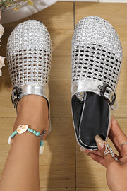 Fashionable Hollow Half-slip Sandals