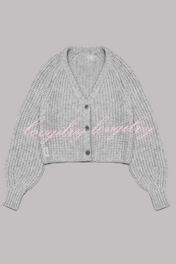 Falling for You Knit Button Up Relaxed Cardigan