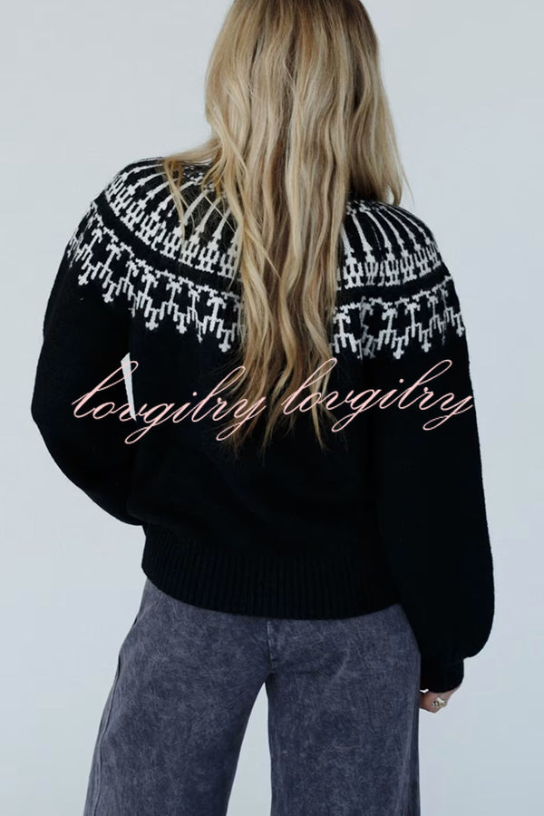 Christmas Thickened Turtleneck Long Sleeve Knitted Sweater