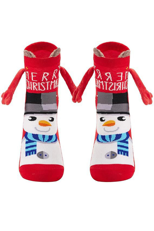 Christmas Cute Couple Magnetic Socks